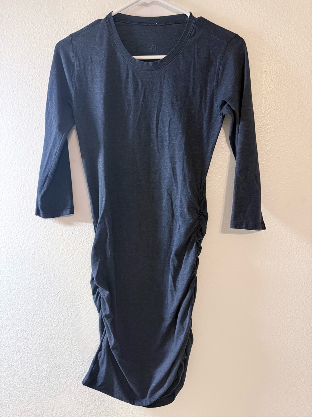 lululemon athletica Navy Ruched-Side Midi Dress
